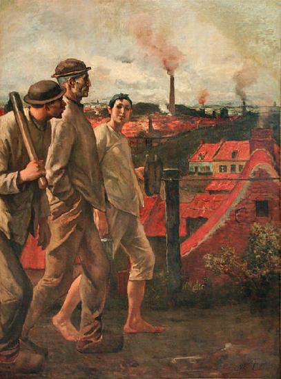 Constantin Meunier Return from the Mine oil painting picture